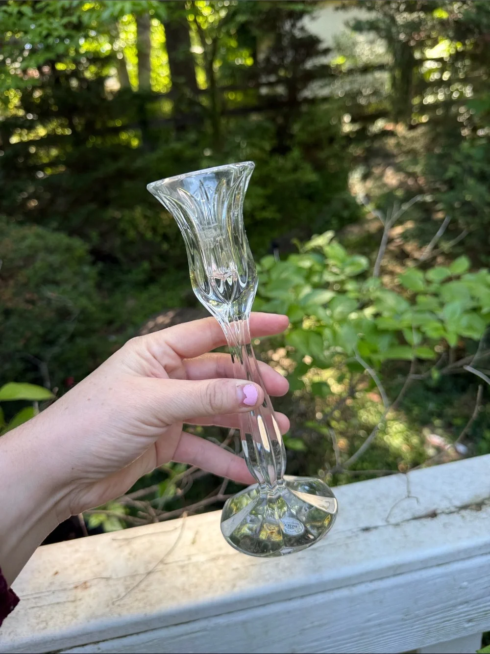 Gorham Clear Leaded Crystal Flute Candlestick